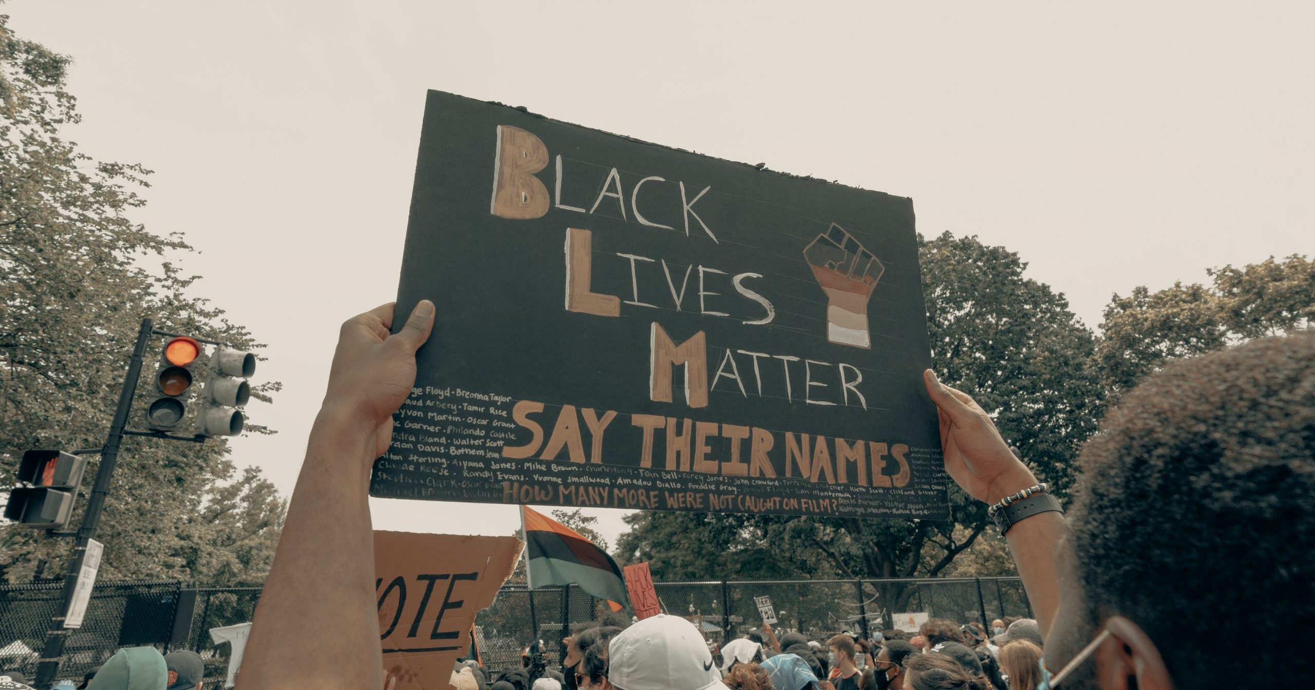 Black Lives Matter movement sign