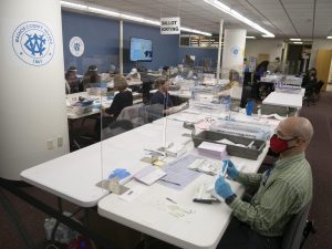 Vote counters in Washoe County, Nevada.