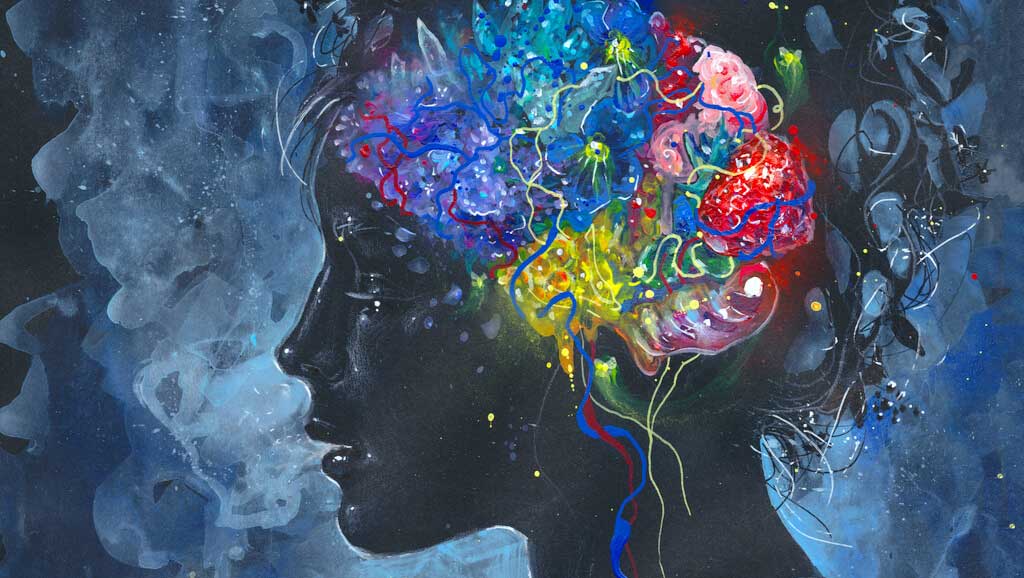 Psychedelics affecting a person's brain chemistry.