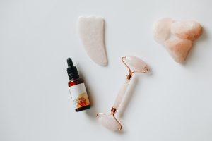 rose quartz facial massage tools
