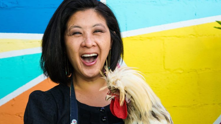 Christina Wong, baking with chickens