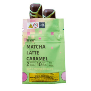 a package of matcha latte caramel chocolates